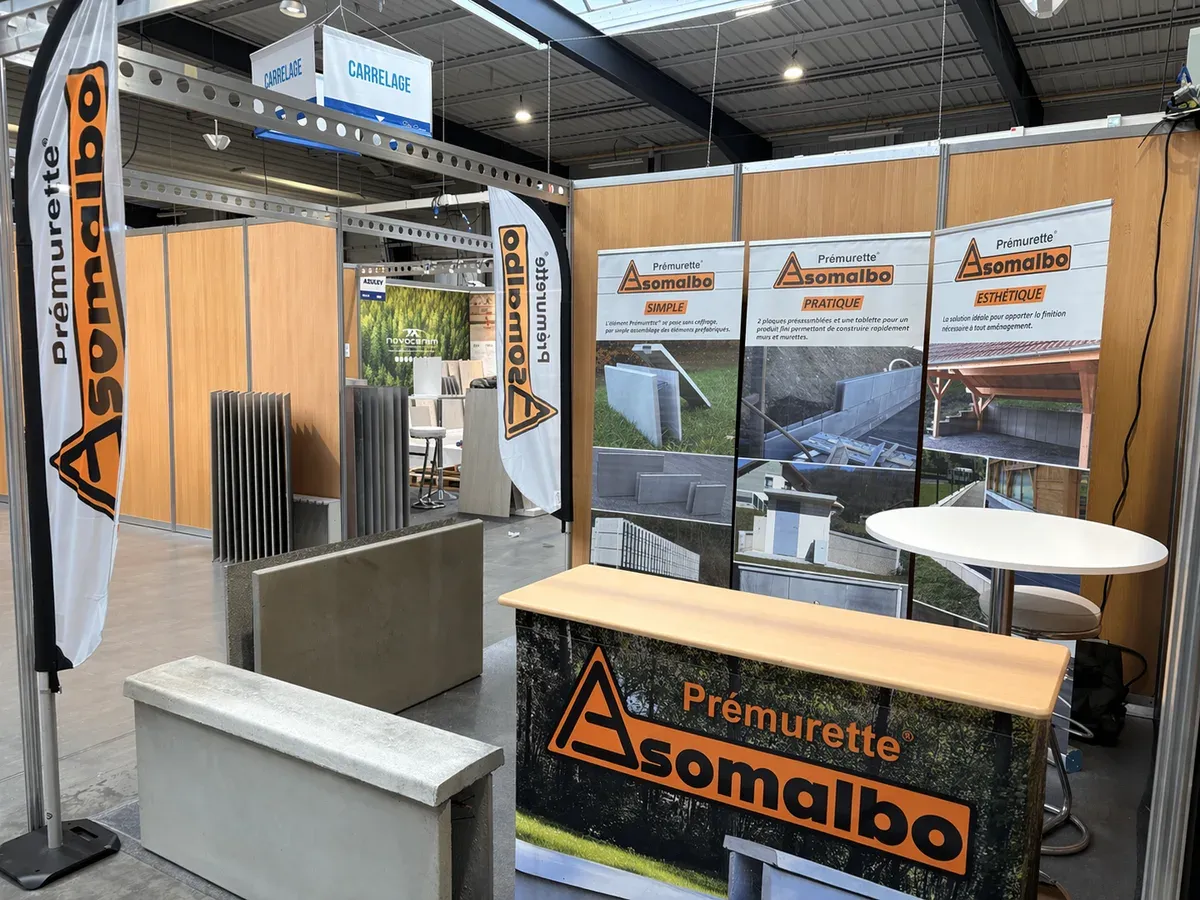 Stand SOMALBO sur un salon présentant les Prémurette®